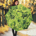 Green Lettuce Salad Print Foldable Umbrella