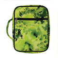Green Lettuce Salad Print Front Pocket Bible Bag