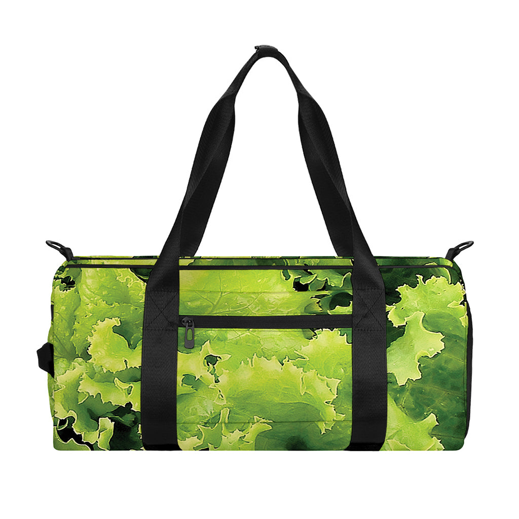 Green Lettuce Salad Print Gym Bag