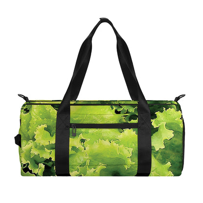 Green Lettuce Salad Print Gym Bag