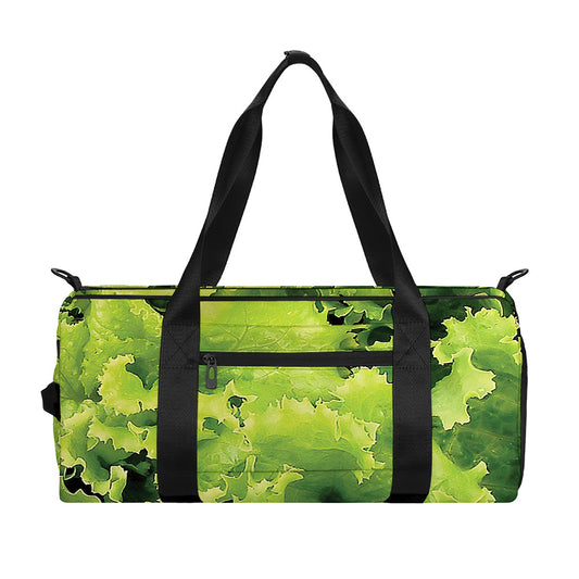 Green Lettuce Salad Print Gym Bag