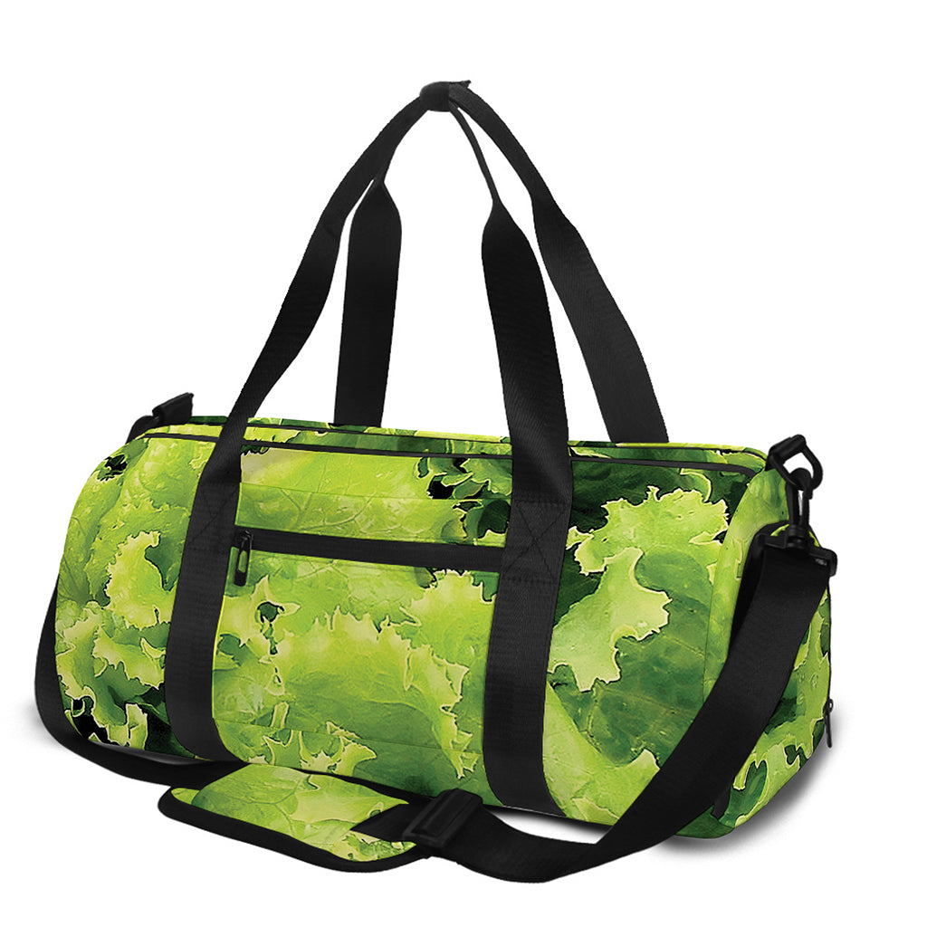 Green Lettuce Salad Print Gym Bag