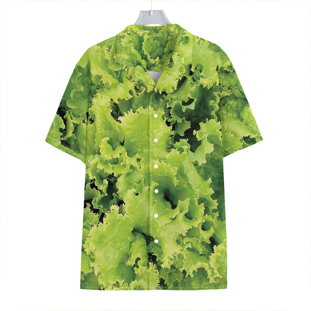 Green Lettuce Salad Print Hawaiian Shirt