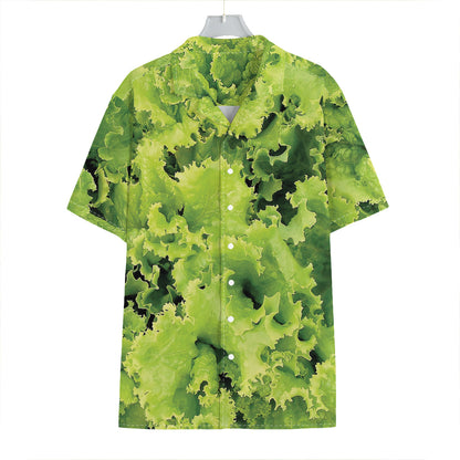 Green Lettuce Salad Print Hawaiian Shirt