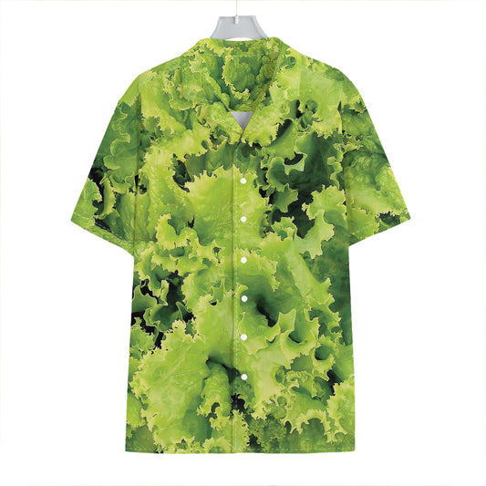 Green Lettuce Salad Print Hawaiian Shirt