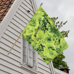 Green Lettuce Salad Print House Flag