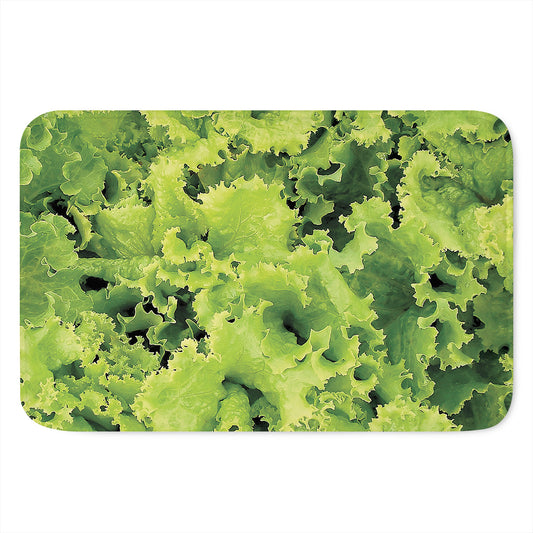 Green Lettuce Salad Print Indoor Door Mat