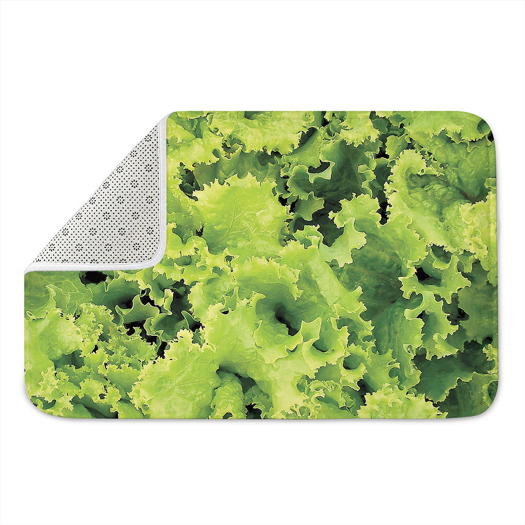 Green Lettuce Salad Print Indoor Door Mat