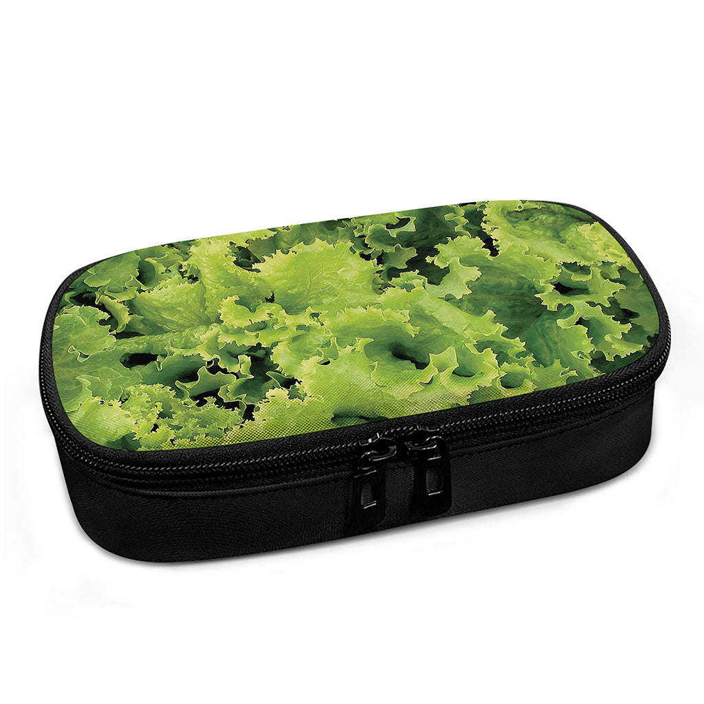Green Lettuce Salad Print Insulin Cooler Travel Case