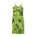 Green Lettuce Salad Print Jersey Midi Cami Dress