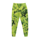 Green Lettuce Salad Print Jogger Pants
