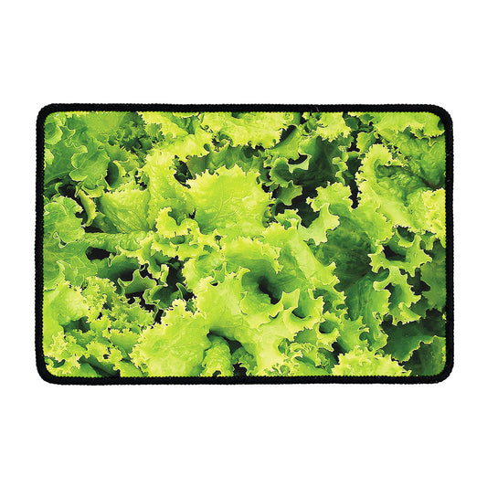 Green Lettuce Salad Print Kitchen Mat