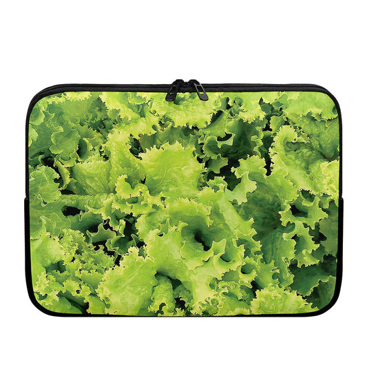 Green Lettuce Salad Print Laptop Sleeve