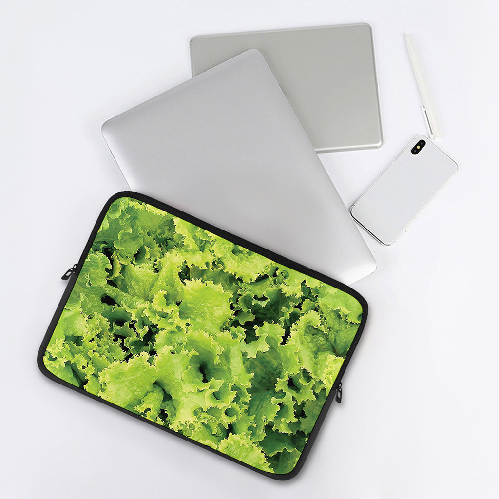 Green Lettuce Salad Print Laptop Sleeve