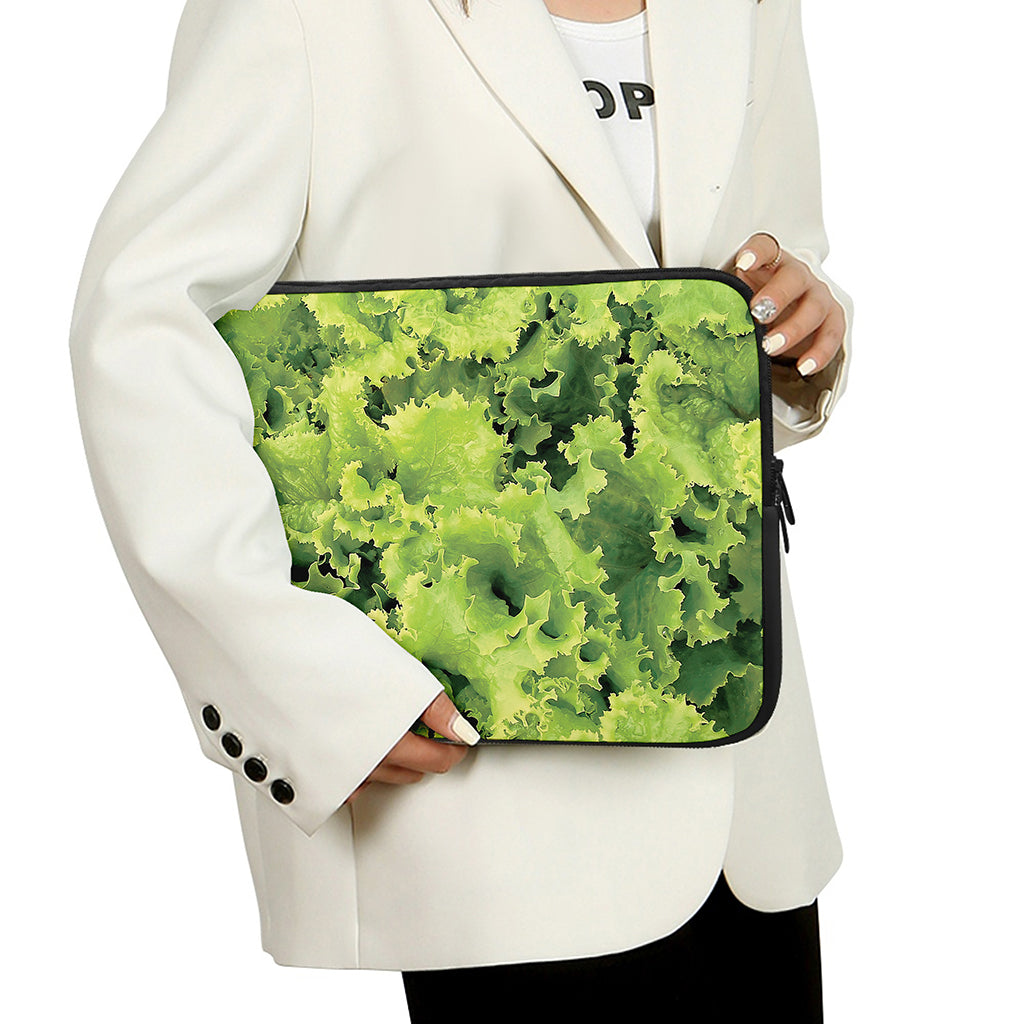 Green Lettuce Salad Print Laptop Sleeve