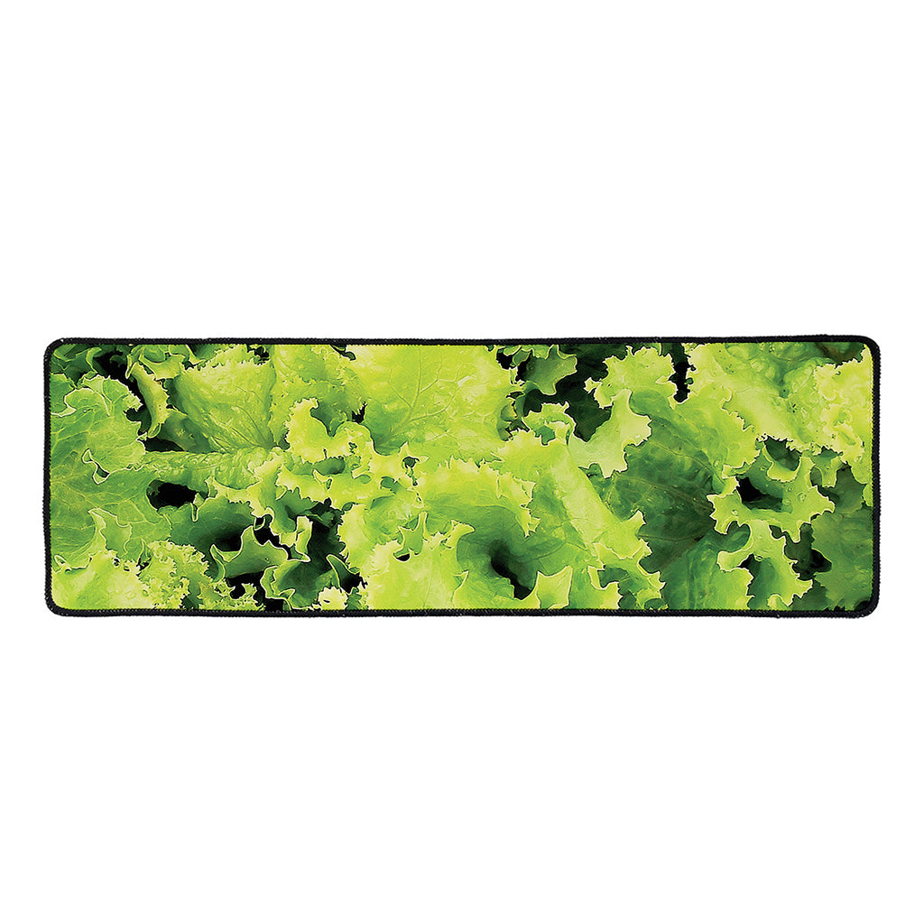 Green Lettuce Salad Print Long Kitchen Mat
