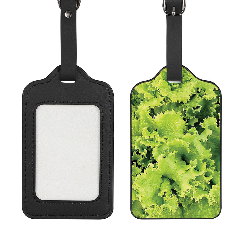 Green Lettuce Salad Print Luggage Tag