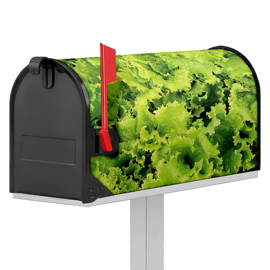Green Lettuce Salad Print Mailbox Cover