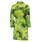 Green Lettuce Salad Print Men's Bathrobe