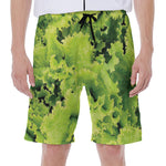 Green Lettuce Salad Print Men's Beach Shorts