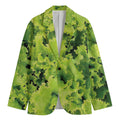 Green Lettuce Salad Print Men's Blazer