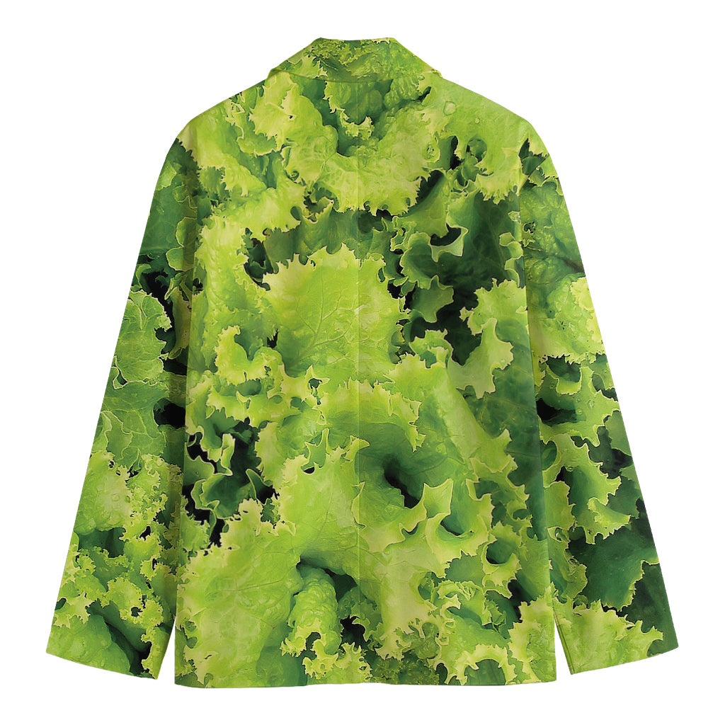 Green Lettuce Salad Print Men's Blazer