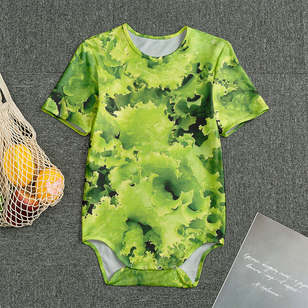 Green Lettuce Salad Print Men's Bodysuit