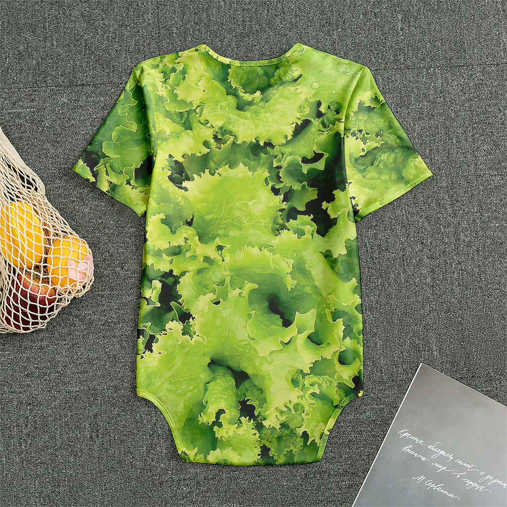 Green Lettuce Salad Print Men's Bodysuit
