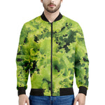 Green Lettuce Salad Print Men's Bomber Jacket