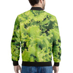Green Lettuce Salad Print Men's Bomber Jacket