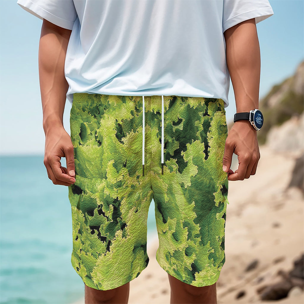 Green Lettuce Salad Print Men's Cargo Shorts