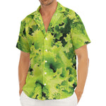 Green Lettuce Salad Print Men's Deep V-Neck Shirt