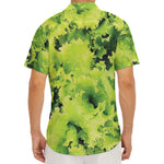 Green Lettuce Salad Print Men's Deep V-Neck Shirt