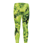 Green Lettuce Salad Print Men's leggings