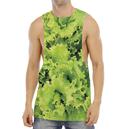 Green Lettuce Salad Print Men's Muscle Tank Top