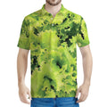 Green Lettuce Salad Print Men's Polo Shirt