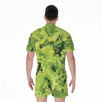 Green Lettuce Salad Print Men's Rompers
