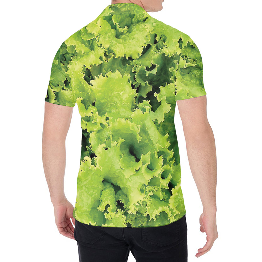 Green Lettuce Salad Print Men's Shirt