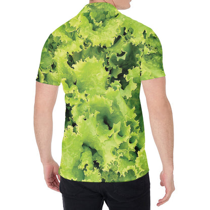 Green Lettuce Salad Print Men's Shirt