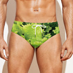 Green Lettuce Salad Print Men's Swim Briefs