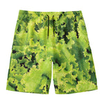 Green Lettuce Salad Print Men's Swim Trunks