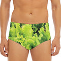 Green Lettuce Salad Print Men's Triangle Swim Briefs