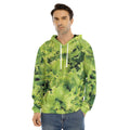 Green Lettuce Salad Print Men's Velvet Pullover Hoodie
