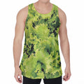 Green Lettuce Salad Print Men's Velvet Tank Top