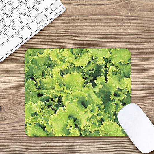 Green Lettuce Salad Print Mouse Pad