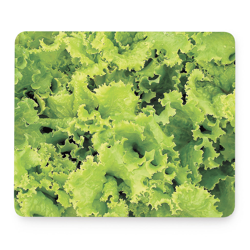Green Lettuce Salad Print Mouse Pad