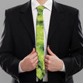 Green Lettuce Salad Print Necktie