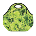 Green Lettuce Salad Print Neoprene Lunch Bag