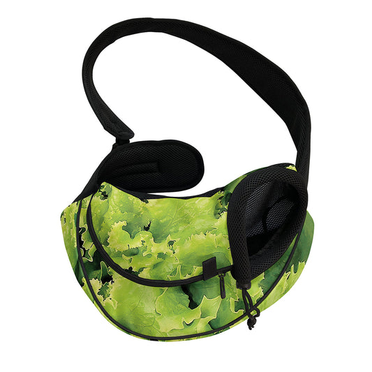 Green Lettuce Salad Print Pet Sling Carrier
