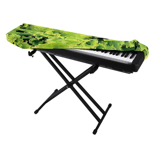 Green Lettuce Salad Print Piano Keyboard Cover